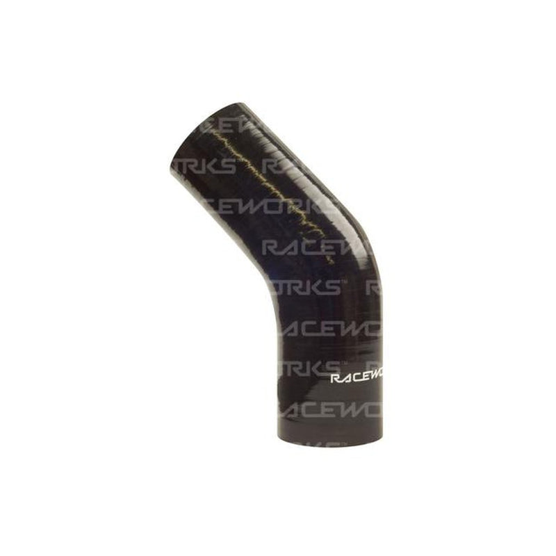 Raceworks Silicone 45 Elbow 3.5" (89mm) Black
