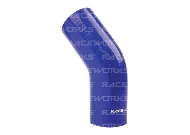 Raceworks Silicone 45 Elbow 1.5" (38mm) Blue