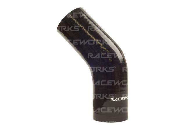 Raceworks Silicone 45 Elbow 5" (127mm) Black