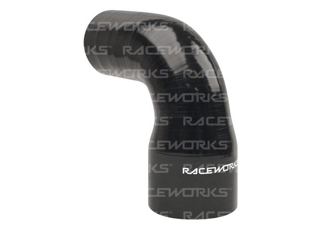 Raceworks Silicone 90 Reducer Elbow 2-2.5" (51-63mm) Black