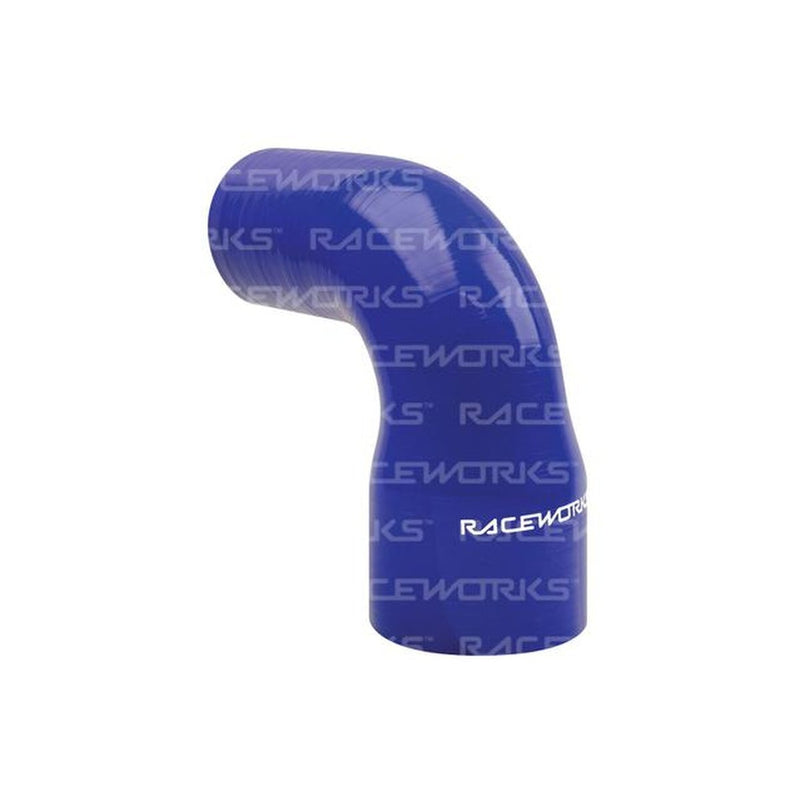 Raceworks Silicone 90 Reducer Elbow 2.5-3" (63-76mm) Blue
