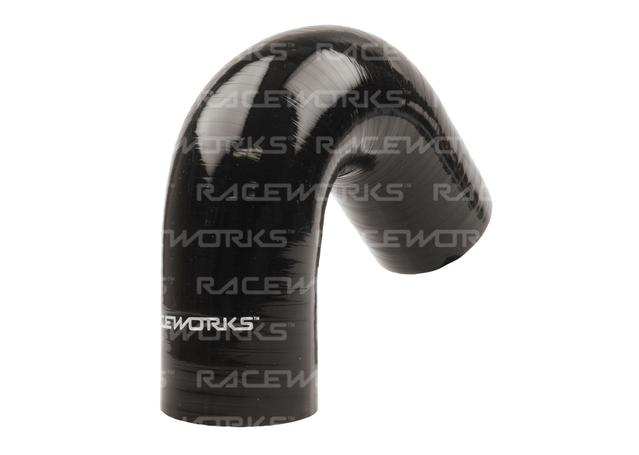 Raceworks Silicone 135 Elbow 3.25" (82mm) Black