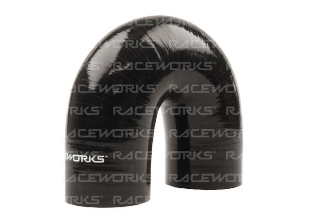 Raceworks Silicone 180 Elbow 3.5" (89mm) Black