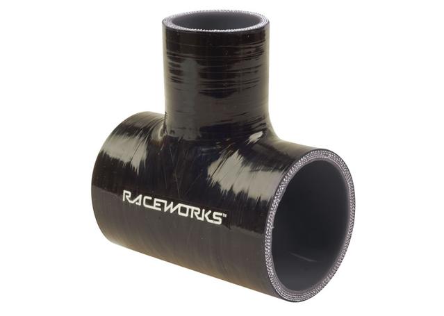Raceworks Silicone Hose Tee 3in. ID 1in. Spout (76-25mm)
