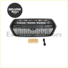 Black honeycomb mesh racing grill for transit custom 2022-2025 with integrated led lights and sleek design