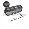 Black honeycomb-patterned racing grill with integrated led light bars for transit custom 2022-2025