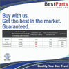 Bestparts online ad with comparison table for rack and pinion inner tie rod and bellows for bronco sport products