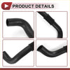 Black rubber radiator coolant hose with reinforced mesh sleeves for toyota solara 33l v6 gas 2004-2008