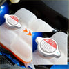 White plastic radiator coolant reservoir cap with red and white warning label for toyota avalon 1996-1998