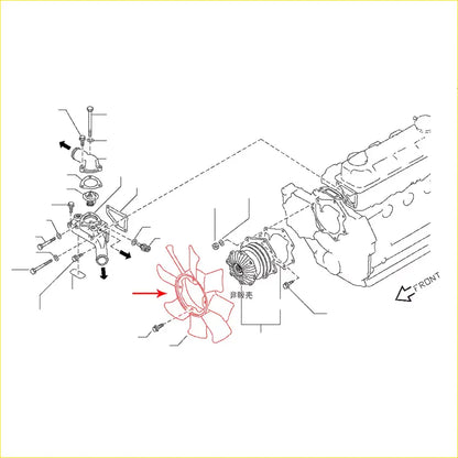 Radiator Cooling Fan Blade for Nissan Urvan E24 Caravan Homy DX 4WD