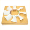 White plastic radiator cooling fan blade with metallic hub for nissan datsun 720 ute king cab sd25 1980-1986