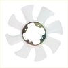 Radiator cooling fan with white plastic blades and metallic hub for nissan datsun 720 ute king cab sd25 1980-1986