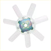 White plastic radiator cooling fan blade with metallic iridescent center for Nissan Datsun 720 Ute Z24 1983-1986