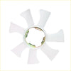 White plastic radiator cooling fan blade with metallic hub for nissan navara d21 pathfinder wd21 td27t