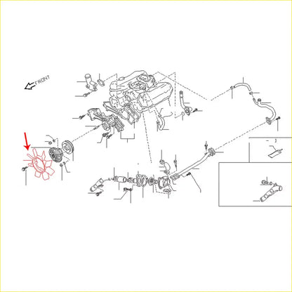 Radiator Cooling Fan for Nissan Navara D21/Pathfinder WD21 Z24I