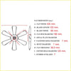 Seven-bladed industrial radiator cooling fan 430mm wide with 120mm blades for nissan safari patrol y60 fd maverick tb42s