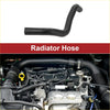 Black rubber radiator hose with curved design for 2.7L Toyota Tacoma 2005-2015 shown from the back side