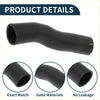 Black rubber radiator hose with smooth curved design for toyota crown 2.0t pioneer edition 2016-2020