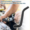 Black rubber radiator hose with brass clamp for toyota crown 2010-2012 shows back side of lower hose