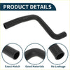 Black rubber radiator hose with molded bends and printed part number for toyota highlander 7-seater elite 2014-2019