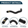 Black rubber radiator hose with a yellow band for Toyota Levin 2017 shown from the back side