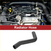 Black rubber radiator hose with smooth flexible surface and l-shaped design for toyota previa 2.4l 91-95