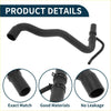 Black rubber radiator hose for Toyota Tarago 2006-2019 with reinforced fittings and flexible curved design