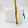 White plastic radiator overflow tank with green cap and hose for nissan d21 navara ute 1986-1997