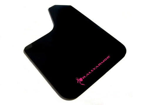 Rally Armor Rally Armor Universal Fit (No Hardware) Basic Black Mud Flap w/ Pink Logo
