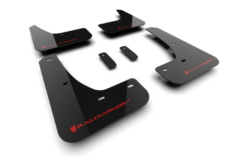 Rally Armor Rally Armor 2024 Tesla Model 3 Highland Black UR Mud Flap Red Logo