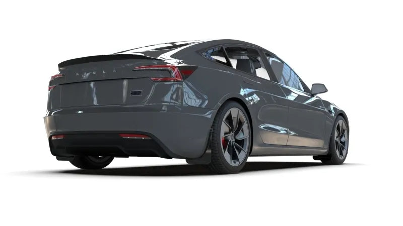 Rally Armor Rally Armor 2024 Tesla Model 3 Highland Black UR Mud Flap White Logo