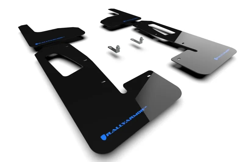 Rally Armor Rally Armor 22-24 Rivian R1T Black UR Mud Flap w/Nitrous Blue Logo