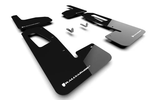 Rally Armor Rally Armor 22-24 Rivian R1T Black UR Mud Flap w/White Logo