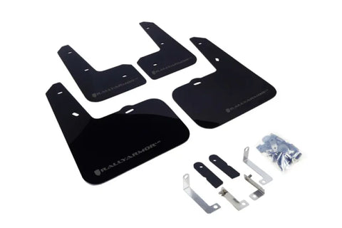 Rally Armor Rally Armor 12-18 Hyundai Veloster Black UR Mud Flap w/ Grey Logo