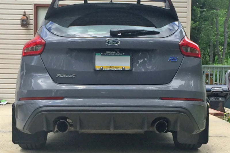 Rally Armor Rally Armor 12-19 Ford Focus ST / 16-19 RS Nitrous Blue UR Mud Flap w/White Logo