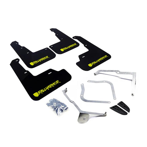 Rally Armor Rally Armor 15-21 Subaru WRX/STI Black Mud Flap Green Altered Font Logo