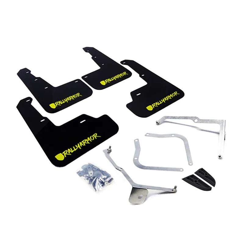 Rally Armor Rally Armor 15-21 Subaru WRX/STI Black Mud Flap Green Altered Font Logo