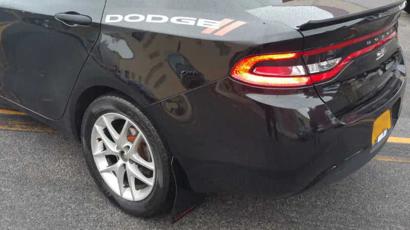 Rally Armor Rally Armor 13-16 Dodge Dart Black UR Mud Flap w/ Grey Logo