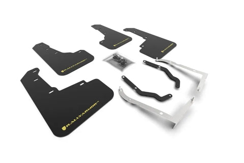 Rally Armor Rally Armor 18-23 Subaru Crosstrek Black UR Mud Flap w/Yellow Pearl Logo — fits Subaru Xv