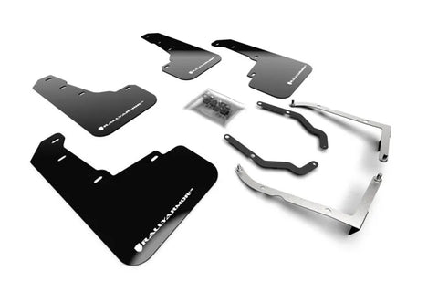 Rally Armor Rally Armor 18-23 Subaru Crosstrek Black UR Mud Flap w/White Logo — fits Subaru Xv