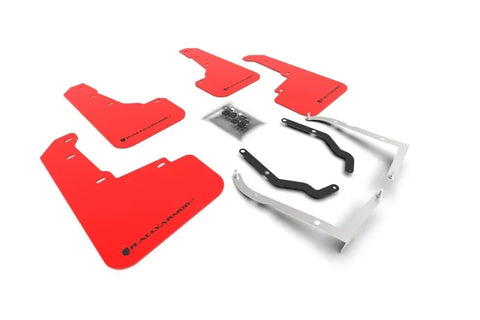 Rally Armor Rally Armor 18-23 Subaru Crosstrek Red UR Mud Flap w/Black Logo — fits Subaru Xv