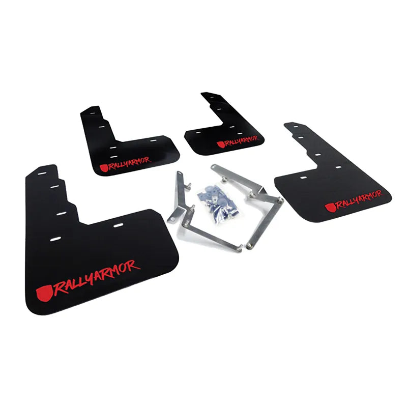 Rally Armor Rally Armor 17-22 Honda Civic Type R Black Mud Flap Red Altered Font Logo