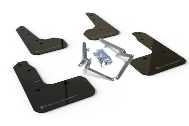 Rally Armor Rally Armor 17-21 Honda Civic Sport/Sport Touring Black UR Mud Flap w/Dark Grey Logo