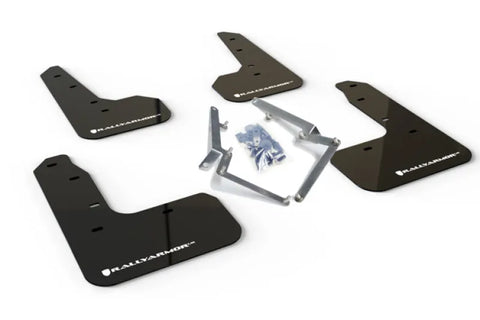 Rally Armor Rally Armor 17-21 Honda Civic Sport/Sport Touring Black UR Mud Flap w/White Logo