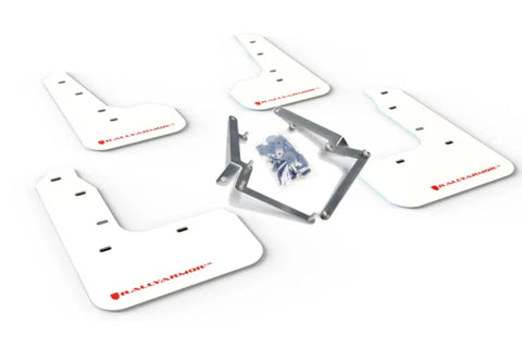 Rally Armor Rally Armor 17-21 Honda Civic Sport/Sport Touring White UR Mud Flap w/Red Logo