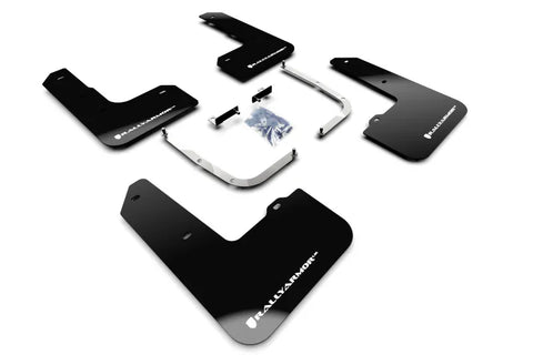 Rally Armor Rally Armor 19-22 Hyundai Veloster N Black UR Mud Flap w/ White Logo