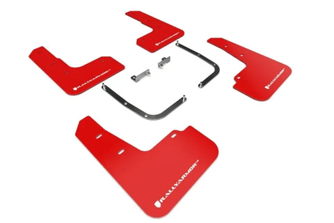 Rally Armor Rally Armor 19-21 Hyundai Veloster Turbo/2.0/R-Spec Red UR Mud Flap w/White Logo