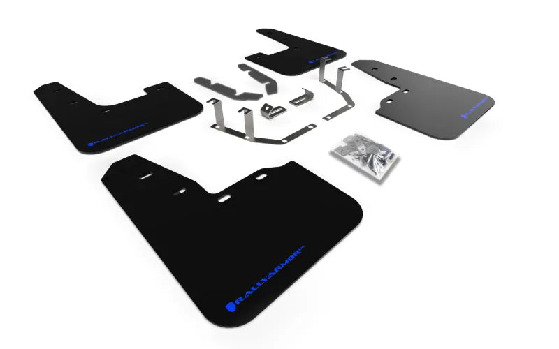 Rally Armor Rally Armor 18-23 Ford Fiesta ST MK8 Black UR Mud Flap w/Blue Logo