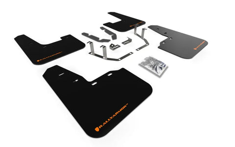 Rally Armor Rally Armor 18-23 Ford Fiesta ST MK8 Black UR Mud Flap w/Orange Logo