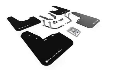 Rally Armor Rally Armor 18-23 Ford Fiesta ST MK8 Black UR Mud Flap w/White Logo